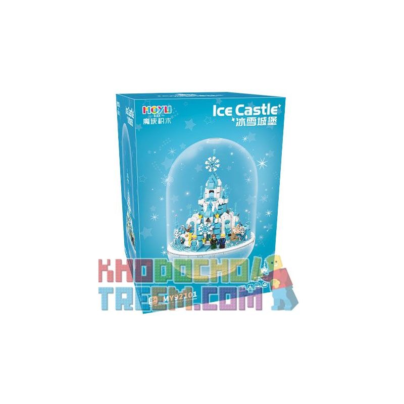 MOYU BLOCK MY92101 92101 non  VIÊN NANG LÂU ĐÀI BĂNG bộ đồ chơi xếp lắp ráp ghép mô hình Girl ICE CASTLE Con Gái 1610 khối