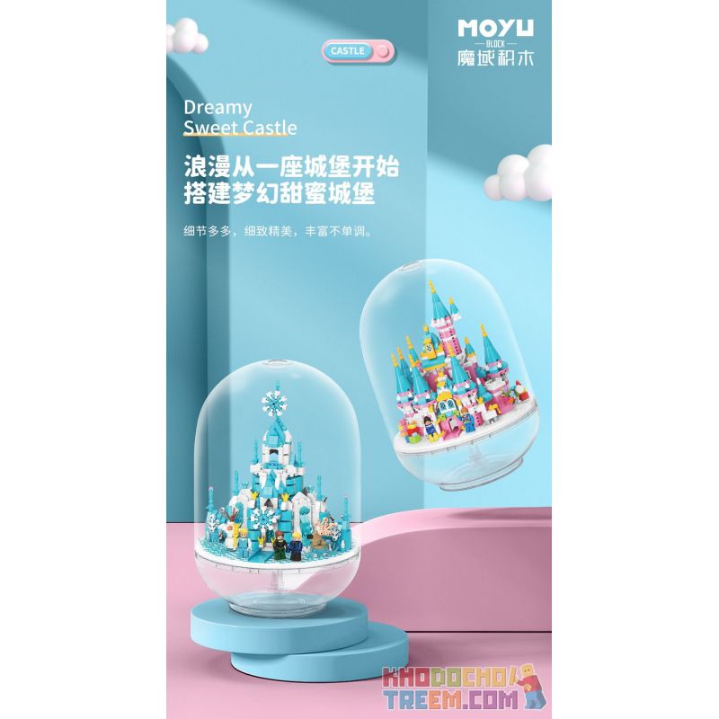 MOYU BLOCK MY92101 92101 non  VIÊN NANG LÂU ĐÀI BĂNG bộ đồ chơi xếp lắp ráp ghép mô hình Girl ICE CASTLE Con Gái 1610 khối