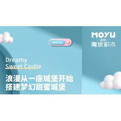 MOYU BLOCK MY92101 92101 non  VIÊN NANG LÂU ĐÀI BĂNG bộ đồ chơi xếp lắp ráp ghép mô hình Girl ICE CASTLE Con Gái 1610 khối