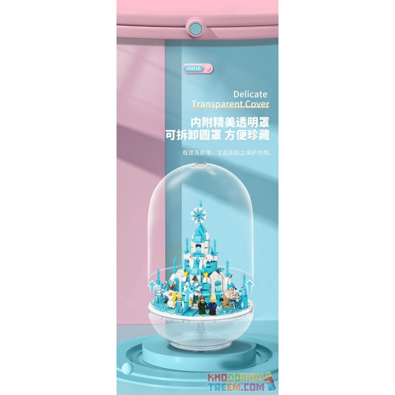 MOYU BLOCK MY92101 92101 non  VIÊN NANG LÂU ĐÀI BĂNG bộ đồ chơi xếp lắp ráp ghép mô hình Girl ICE CASTLE Con Gái 1610 khối