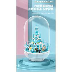 MOYU BLOCK MY92101 92101 non  VIÊN NANG LÂU ĐÀI BĂNG bộ đồ chơi xếp lắp ráp ghép mô hình Girl ICE CASTLE Con Gái 1610 khối