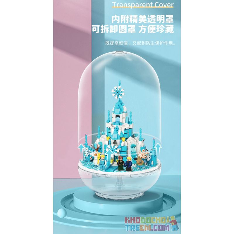 MOYU BLOCK MY92101 92101 non  VIÊN NANG LÂU ĐÀI BĂNG bộ đồ chơi xếp lắp ráp ghép mô hình Girl ICE CASTLE Con Gái 1610 khối