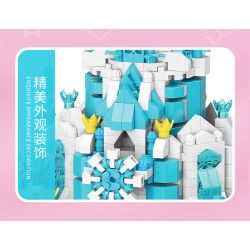 MOYU BLOCK MY92101 92101 non  VIÊN NANG LÂU ĐÀI BĂNG bộ đồ chơi xếp lắp ráp ghép mô hình Girl ICE CASTLE Con Gái 1610 khối
