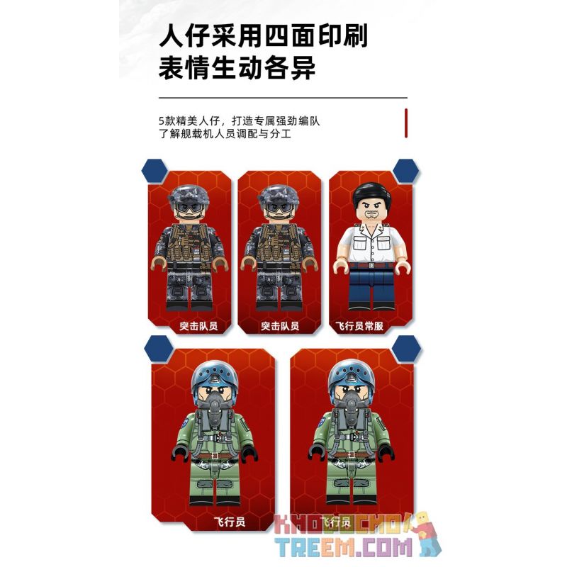 SEMBO 202192 non  MỘT QUỐC GIA HÙNG MẠNH THẾ HỆ TIẾP THEO CỦA MÁY BAY CHIẾN ĐẤU ĐA NĂNG HOẠT ĐỘNG TRÊN TÀU SÂN bộ đồ chơi xếp lắp ráp ghép mô hình Military Army Quân Sự Bộ Đội 960 khối