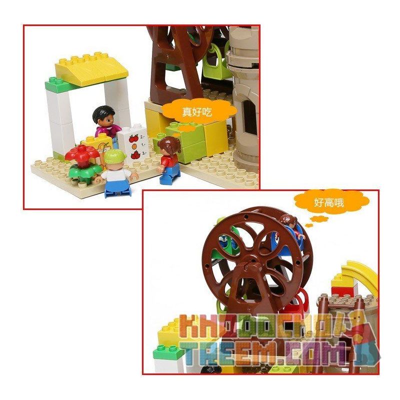 HYSTOYS HONGYUANSHENG AOLEDUOTOYS HG-1444 1444 HG1444 Xếp hình kiểu    Playground Set With Storage Khu Vui Chơi Thiên đường 52 khối HYSTOYS HONGYUANSHENG AOLEDUOTOYS HG-1444 1444 HG1444 Xếp hình kiểu    Playground Set With Storage Khu Vui Chơi Thiên đường 52 khối