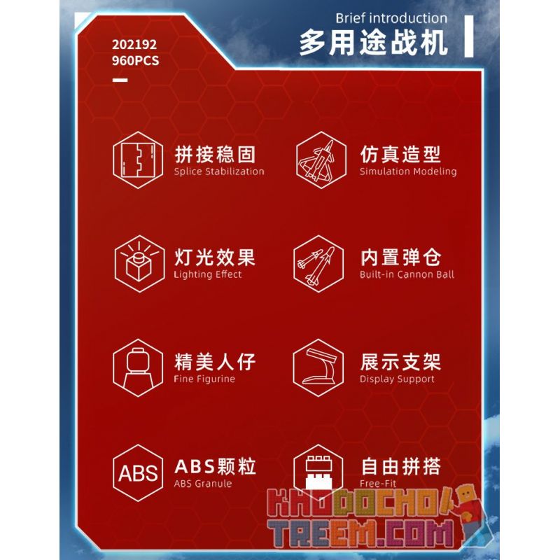 SEMBO 202192 non  MỘT QUỐC GIA HÙNG MẠNH THẾ HỆ TIẾP THEO CỦA MÁY BAY CHIẾN ĐẤU ĐA NĂNG HOẠT ĐỘNG TRÊN TÀU SÂN bộ đồ chơi xếp lắp ráp ghép mô hình Military Army Quân Sự Bộ Đội 960 khối