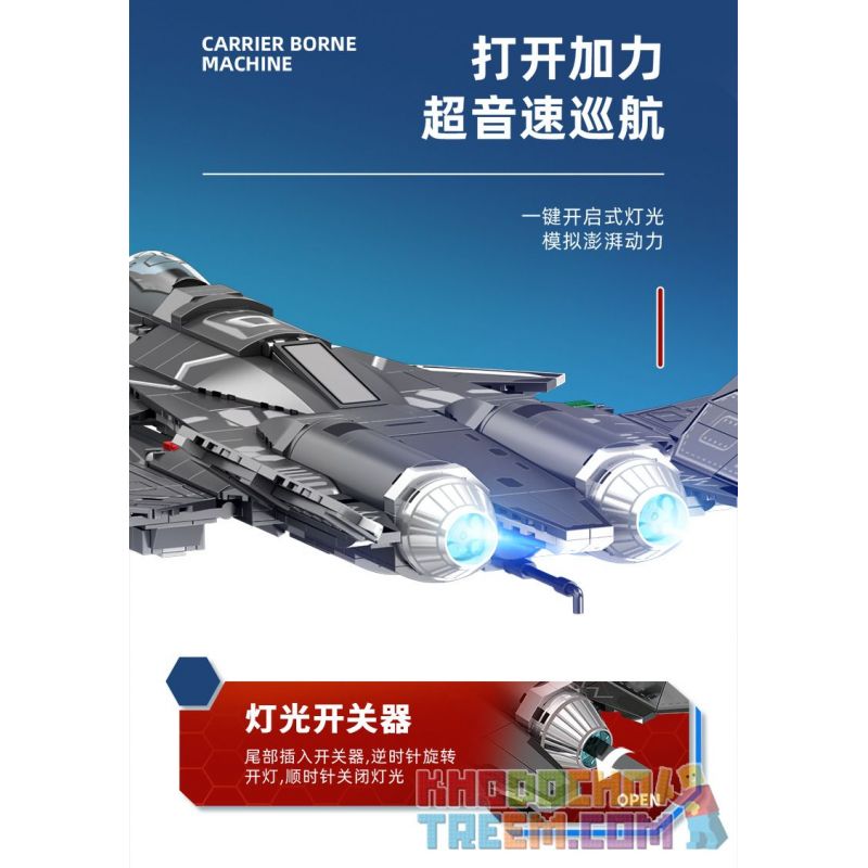 SEMBO 202192 non  MỘT QUỐC GIA HÙNG MẠNH THẾ HỆ TIẾP THEO CỦA MÁY BAY CHIẾN ĐẤU ĐA NĂNG HOẠT ĐỘNG TRÊN TÀU SÂN bộ đồ chơi xếp lắp ráp ghép mô hình Military Army Quân Sự Bộ Đội 960 khối