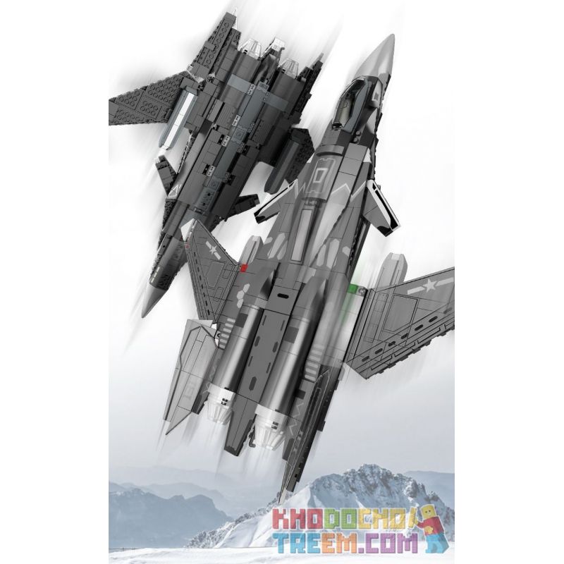 SEMBO 202192 non  MỘT QUỐC GIA HÙNG MẠNH THẾ HỆ TIẾP THEO CỦA MÁY BAY CHIẾN ĐẤU ĐA NĂNG HOẠT ĐỘNG TRÊN TÀU SÂN bộ đồ chơi xếp lắp ráp ghép mô hình Military Army Quân Sự Bộ Đội 960 khối