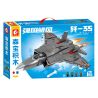 SEMBO 202191 non  VINH QUANG CỦA CƯỜNG QUỐC TIÊM KÍCH TRÊN TÀU SÂN BAY J-35 bộ đồ chơi xếp lắp ráp ghép mô hình Military Army Quân Sự Bộ Đội 1109 khối