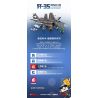 SEMBO 202191 non  VINH QUANG CỦA CƯỜNG QUỐC TIÊM KÍCH TRÊN TÀU SÂN BAY J-35 bộ đồ chơi xếp lắp ráp ghép mô hình Military Army Quân Sự Bộ Đội 1109 khối