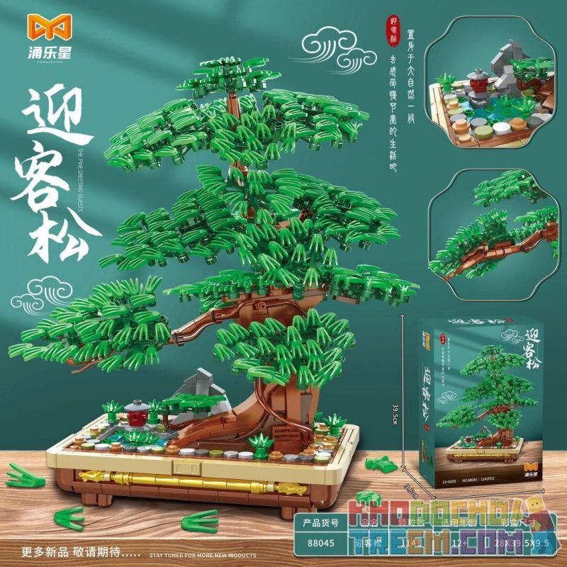 YONGLEXING 88045 non Lego BÀI HÁT CHÀO MỪNG bộ đồ chơi xếp lắp ráp ghép mô hình Creator THE PINE GREETING GUESTS Sáng Tạo 1141 khối