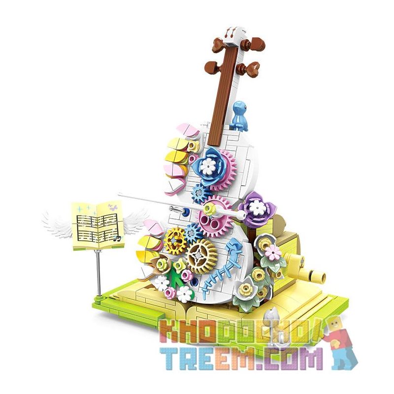 UNITED IMAGINE 1922B non  GIẤC MƠ VIOLON bộ đồ chơi xếp lắp ráp ghép mô hình VIOLIN BOOK 410 khối