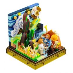 AREA-X AX0092 0092 non  NGHỆ SĨ VĨ ĐẠI CÁNH ĐỒNG LÚA MÌ BẦU TRỜI ĐẦY SAO bộ đồ chơi xếp lắp ráp ghép mô hình INSPIRATION FROM ART STARRY