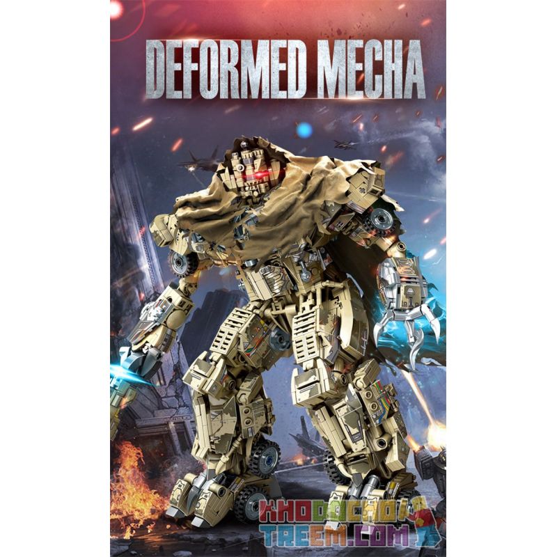 7058 non  MEGABOT bộ đồ chơi xếp lắp ráp ghép mô hình Movie & Game DEFORMED MECHA Phim Và Trò Chơi 1457 khối