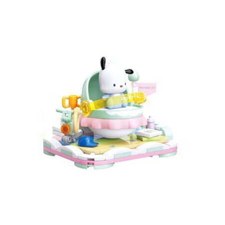 TOP TOY TC2306 2306 non  GIƯỜNG BẬP BÊNH CHO BÉ GIA ĐÌNH SANRIO MÔ HÌNH CHÓ PACHA bộ đồ chơi xếp lắp ráp ghép mô hình POCHACCO