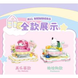 TOP TOY TC2305 2305 non  ROCKER DỄ THƯƠNG SỮA GIA ĐÌNH SANRIO NGƯỜI MẪU GIAI ĐIỆU bộ đồ chơi xếp lắp ráp ghép mô hình MY MELODY