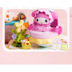 TOP TOY TC2305 2305 non  ROCKER DỄ THƯƠNG SỮA GIA ĐÌNH SANRIO NGƯỜI MẪU GIAI ĐIỆU bộ đồ chơi xếp lắp ráp ghép mô hình MY MELODY