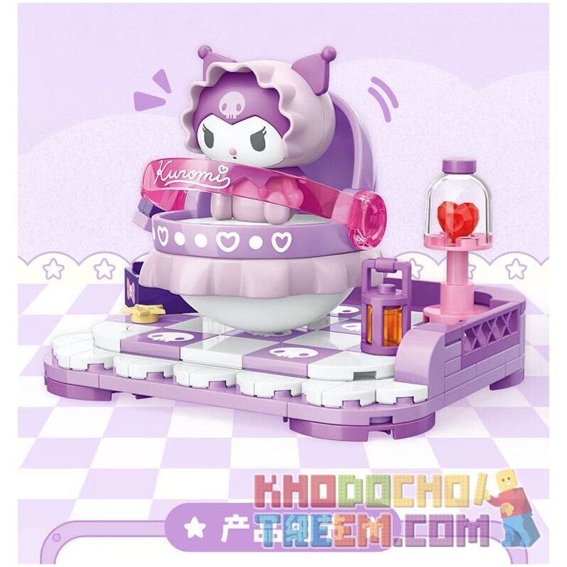 TOP TOY TC2304 2304 non  ROCKER DỄ THƯƠNG SỮA GIA ĐÌNH SANRIO NGƯỜI MẪU COOLOMI bộ đồ chơi xếp lắp ráp ghép mô hình KUROMI