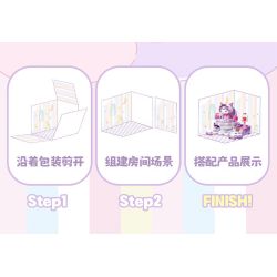 TOP TOY TC2304 2304 non  ROCKER DỄ THƯƠNG SỮA GIA ĐÌNH SANRIO NGƯỜI MẪU COOLOMI bộ đồ chơi xếp lắp ráp ghép mô hình KUROMI