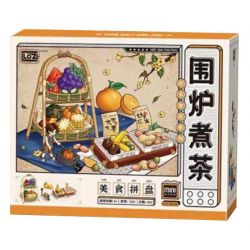 LOZ 1391 non  TRÀ BÊN LỬA ĐĨA DÀNH CHO NGƯỜI SÀNH ĂN bộ đồ chơi xếp lắp ráp ghép mô hình 859 khối