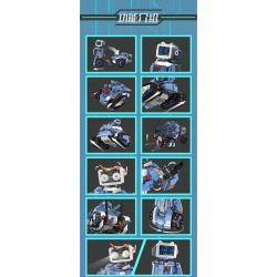 MouldKing 15078 Mould King 15078 non  ROBOT NĂM THAY ĐỔI CARL bộ đồ chơi xếp lắp ráp ghép mô hình  FIVE CHANGE ROBOT CARL Kỹ Thuật Công Nghệ Cao Mô Hình Phương Tiện 903 khối