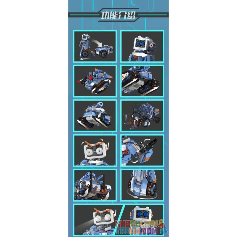 MouldKing 15078 Mould King 15078 non  ROBOT NĂM THAY ĐỔI CARL bộ đồ chơi xếp lắp ráp ghép mô hình  FIVE CHANGE ROBOT CARL Kỹ Thuật Công Nghệ Cao Mô Hình Phương Tiện 903 khối