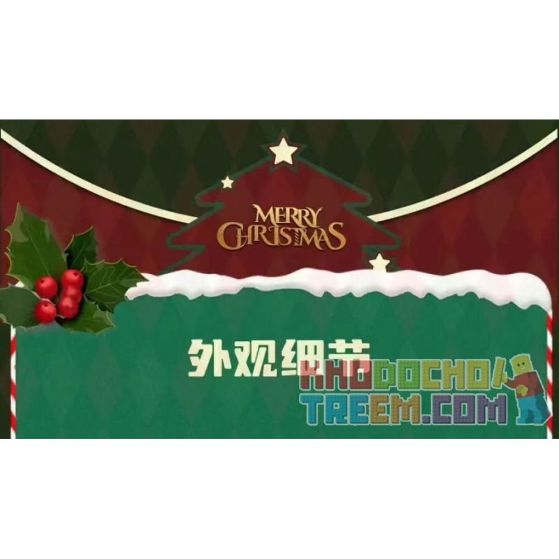 MouldKing 10074 Mould King 10074 non  VÒNG HOA KHÔ GIÁNG SINH bộ đồ chơi xếp lắp ráp ghép mô hình Creator CHRISTMAS DRIED FLOWER WREATH Sáng Tạo 1038 khối