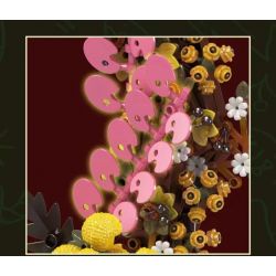 MouldKing 10074 Mould King 10074 non  VÒNG HOA KHÔ GIÁNG SINH bộ đồ chơi xếp lắp ráp ghép mô hình Creator CHRISTMAS DRIED FLOWER WREATH Sáng Tạo 1038 khối