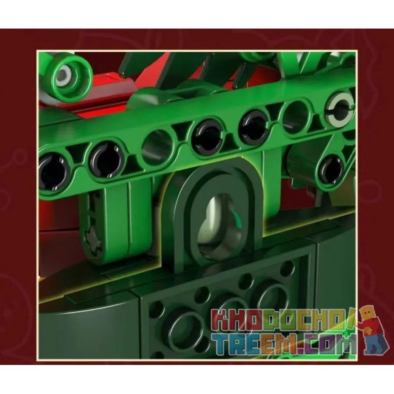 MouldKing 10073 Mould King 10073 non  VÒNG HOA BẠCH ĐÀN GIÁNG SINH bộ đồ chơi xếp lắp ráp ghép mô hình Creator CHRISTMAS EUCALYPTUS WREATH Sáng Tạo 1002 khối