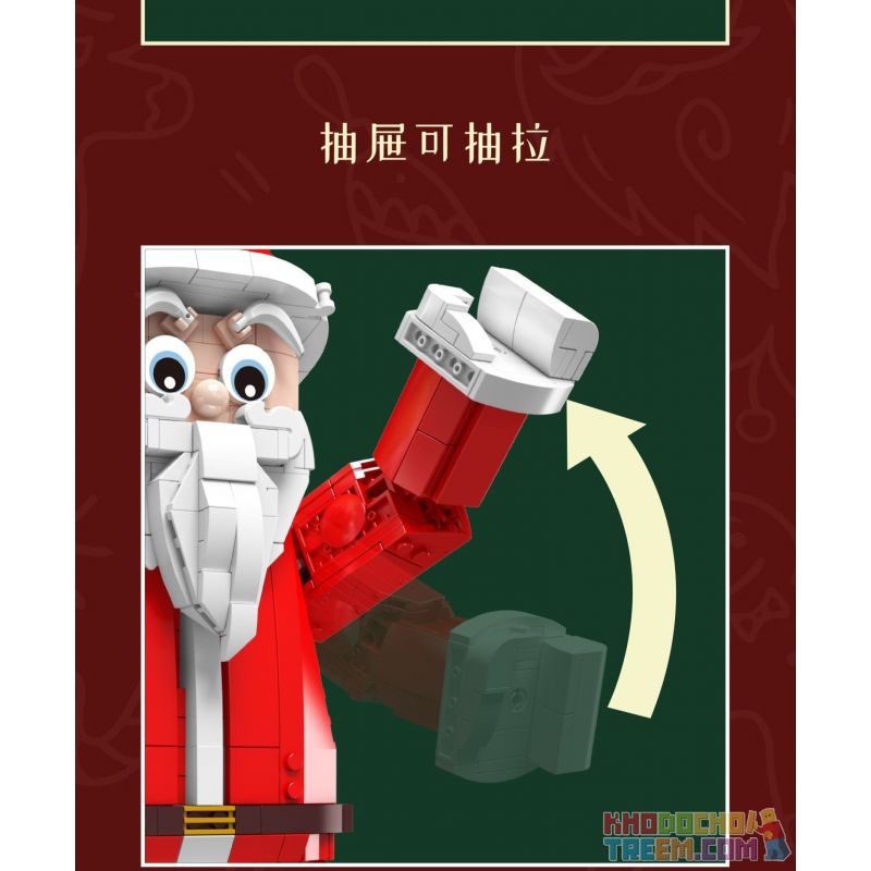 MouldKing 10072 Mould King 10072 non  ÔNG GIÀ NOEN bộ đồ chơi xếp lắp ráp ghép mô hình Creator SANTA CLAUS Sáng Tạo 2087 khối