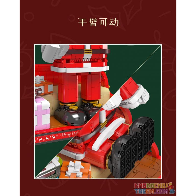MouldKing 10072 Mould King 10072 non  ÔNG GIÀ NOEN bộ đồ chơi xếp lắp ráp ghép mô hình Creator SANTA CLAUS Sáng Tạo 2087 khối