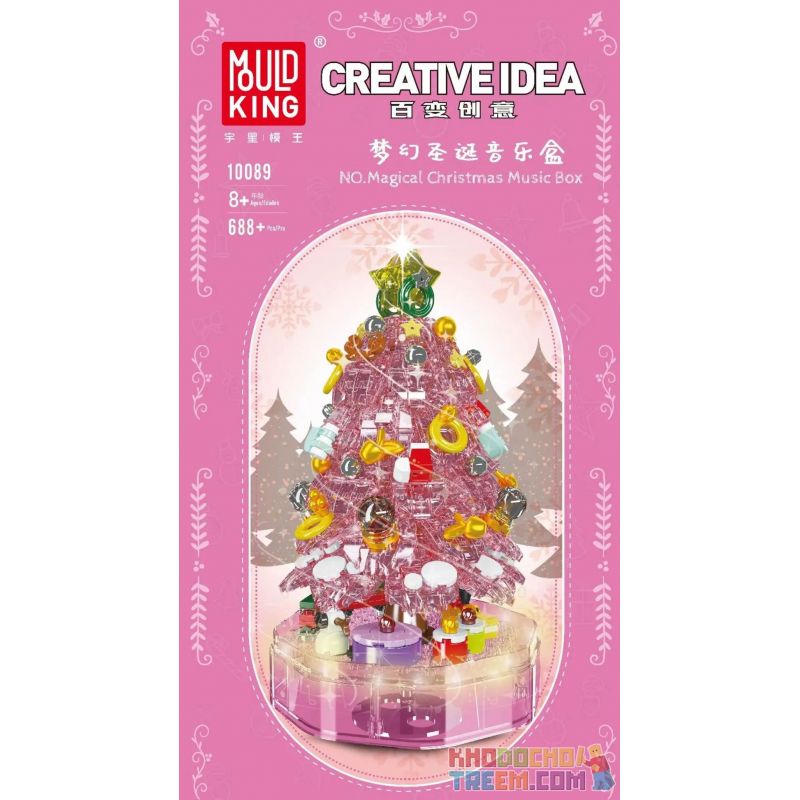 MouldKing 10089 10090 Mould King 10089 10090 non  HỘP NHẠC GIÁNG SINH GIẢ TƯỞNG bộ đồ chơi xếp lắp ráp ghép mô hình Creator MAGICAL CHRISTMAS MUSIC BOX Sáng Tạo 688 khối