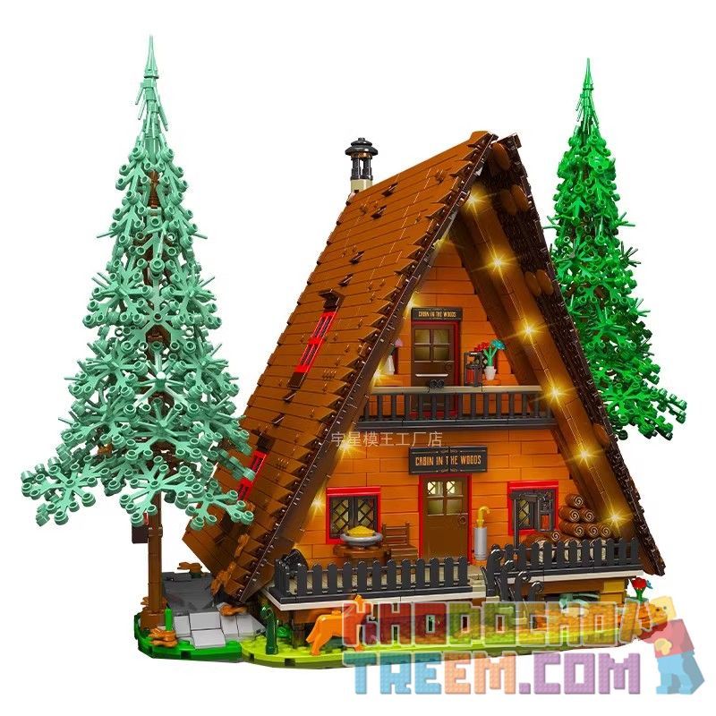 MouldKing 16053 Mould King 16053 non  CABIN TRONG RỪNG bộ đồ chơi xếp lắp ráp ghép mô hình Creator CABIN THE WOODS Sáng Tạo 3398 khối