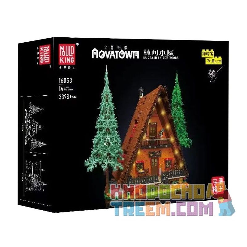 MouldKing 16053 Mould King 16053 non  CABIN TRONG RỪNG bộ đồ chơi xếp lắp ráp ghép mô hình Creator CABIN THE WOODS Sáng Tạo 3398 khối