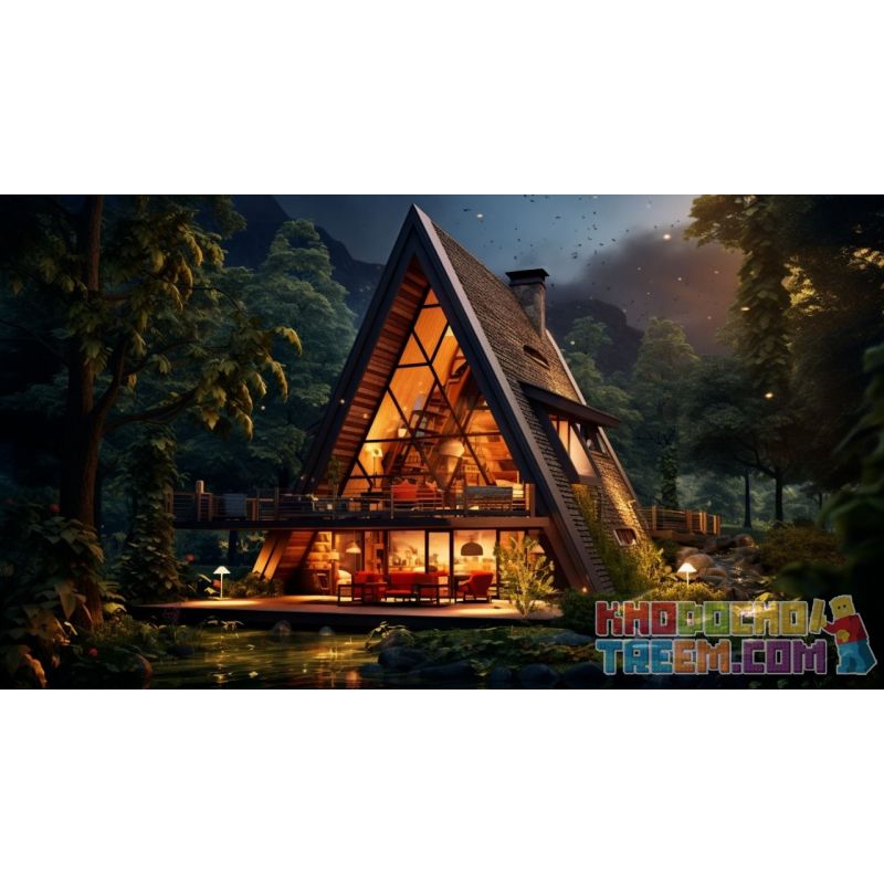 MouldKing 16053 Mould King 16053 non  CABIN TRONG RỪNG bộ đồ chơi xếp lắp ráp ghép mô hình Creator CABIN THE WOODS Sáng Tạo 3398 khối