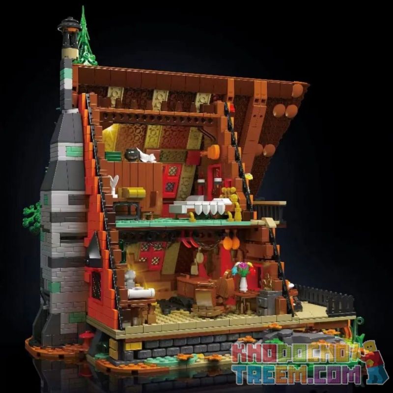 MouldKing 16053 Mould King 16053 non  CABIN TRONG RỪNG bộ đồ chơi xếp lắp ráp ghép mô hình Creator CABIN THE WOODS Sáng Tạo 3398 khối