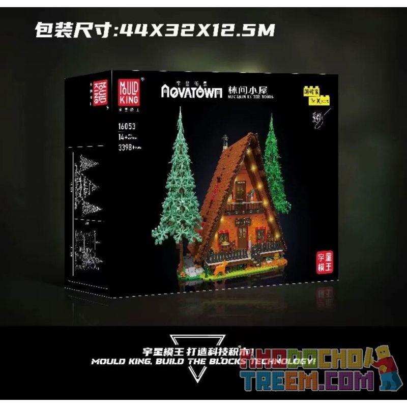 MouldKing 16053 Mould King 16053 non  CABIN TRONG RỪNG bộ đồ chơi xếp lắp ráp ghép mô hình Creator CABIN THE WOODS Sáng Tạo 3398 khối