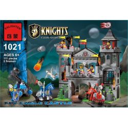Enlighten 1021 Qman 1021 Xếp hình kiểu Lego Castle Knights Flying Eagle Castle Tấn Công Lâu đài đại Bàng 568 khối