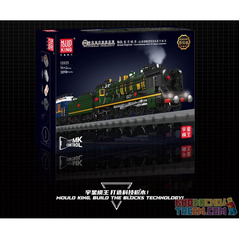 MouldKing 12025 Mould King 12025 non  ĐẦU MÁY HƠI NƯỚC ORIENT EXPRESS FRENCH RAILWAYS SNCF231 bộ đồ chơi xếp lắp ráp ghép mô hình City ORIENT EXPRESS-FRENCH RAILWAYS SNCF 231 STEAM LOCOMOTIVE Thành Phố 3898 khối