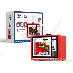 MOYU BLOCK MY97111 97111 non  THIẾT BỊ CỔ ĐIỂN TV MÀU LỚN bộ đồ chơi xếp lắp ráp ghép mô hình 821 khối