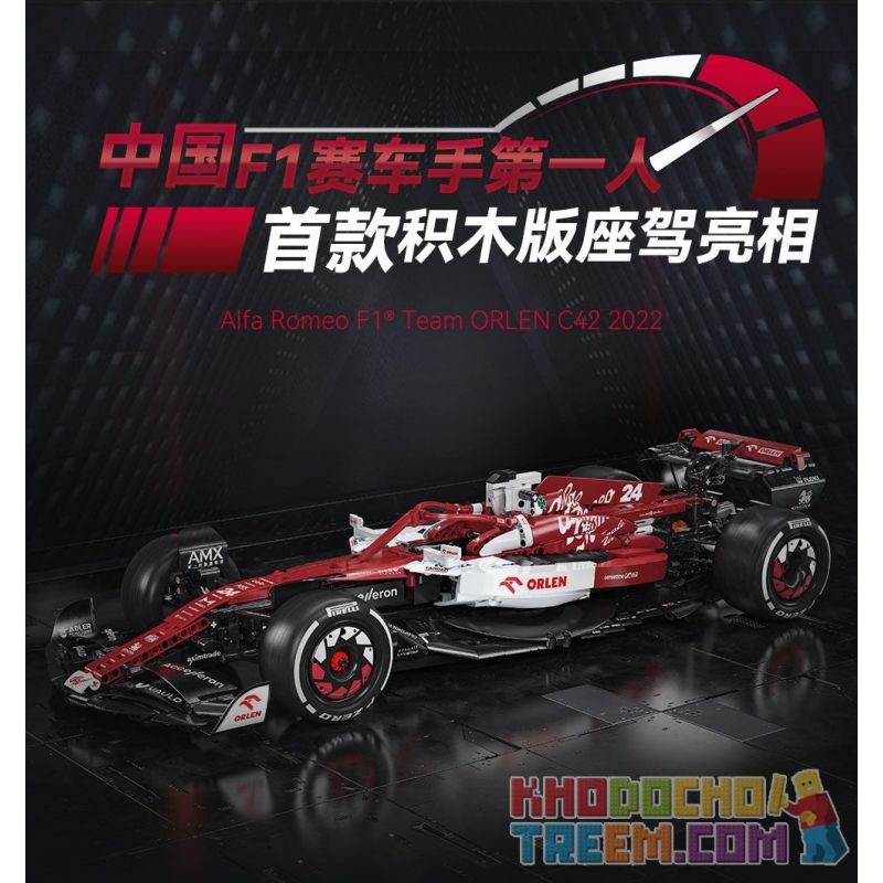 CADA DOUBLEE C64005 64005 non  XE ĐUA ALFA ROMEO 2022 F1 C42 tỷ lệ 1:8 bộ đồ chơi xếp lắp ráp ghép mô hình  ALFA ROMEO F1 TEAM ORLEN C42 2022 Kỹ Thuật Công Nghệ Cao Mô Hình Phương Tiện 1868 khối