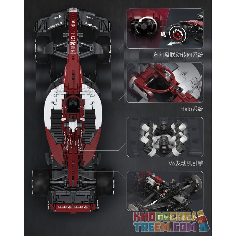 CADA DOUBLEE C64005 64005 non  XE ĐUA ALFA ROMEO 2022 F1 C42 tỷ lệ 1:8 bộ đồ chơi xếp lắp ráp ghép mô hình  ALFA ROMEO F1 TEAM ORLEN C42 2022 Kỹ Thuật Công Nghệ Cao Mô Hình Phương Tiện 1868 khối