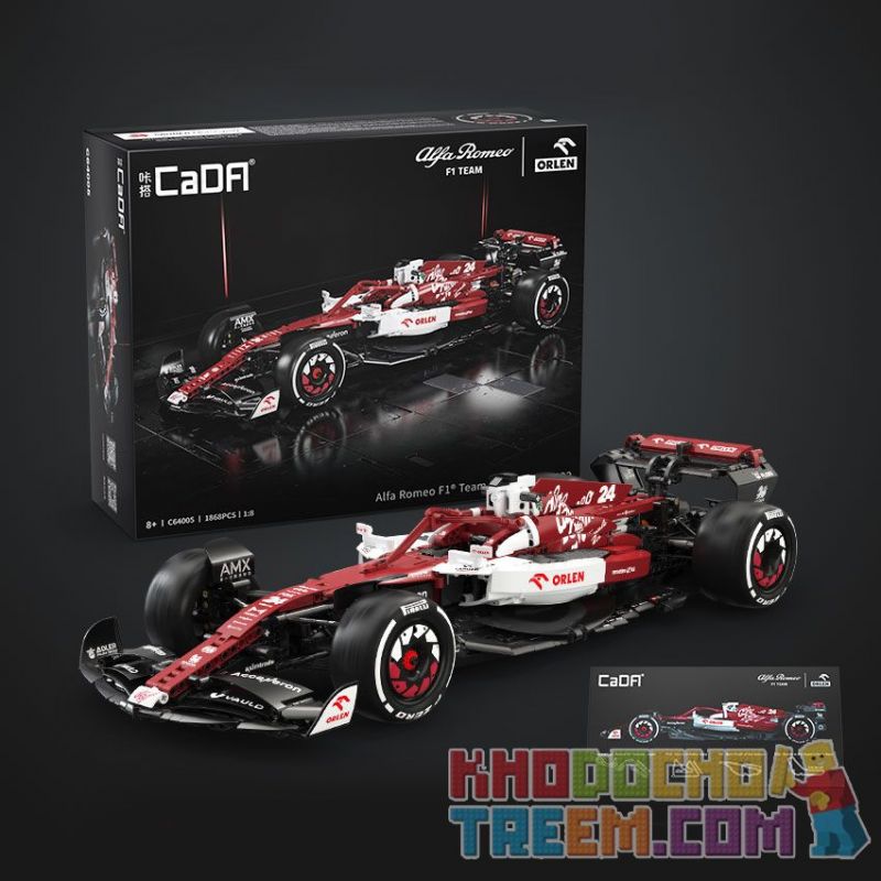 CADA DOUBLEE C64005 64005 non  XE ĐUA ALFA ROMEO 2022 F1 C42 tỷ lệ 1:8 bộ đồ chơi xếp lắp ráp ghép mô hình  ALFA ROMEO F1 TEAM ORLEN C42 2022 Kỹ Thuật Công Nghệ Cao Mô Hình Phương Tiện 1868 khối