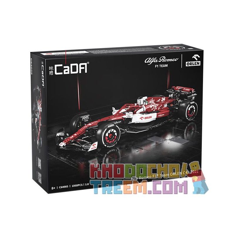 CADA DOUBLEE C64005 64005 non  XE ĐUA ALFA ROMEO 2022 F1 C42 tỷ lệ 1:8 bộ đồ chơi xếp lắp ráp ghép mô hình  ALFA ROMEO F1 TEAM ORLEN C42 2022 Kỹ Thuật Công Nghệ Cao Mô Hình Phương Tiện 1868 khối