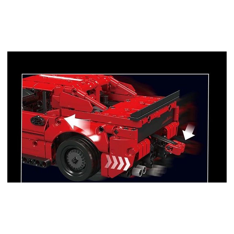 MouldKing 15080 Mould King 15080 non  NGƯỜI THÁCH ĐẤU JAI ALAI bộ đồ chơi xếp lắp ráp ghép mô hình  CHALLENGER PULL BACK CAR Kỹ Thuật Công Nghệ Cao Mô Hình Phương Tiện 738 khối