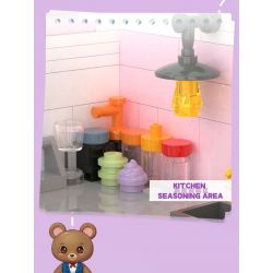 ZHEGAO 613012 non  CĂN HỘ BẢO HÙNG HUAHUA bộ đồ chơi xếp lắp ráp ghép mô hình BABY BEAR APARTMENT 1110 khối
