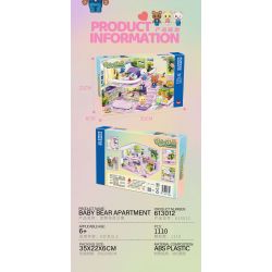 ZHEGAO 613012 non  CĂN HỘ BẢO HÙNG HUAHUA bộ đồ chơi xếp lắp ráp ghép mô hình BABY BEAR APARTMENT 1110 khối