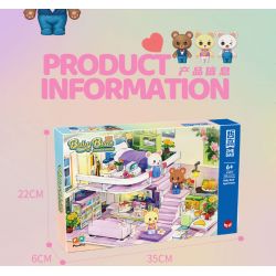 ZHEGAO 613012 non  CĂN HỘ BẢO HÙNG HUAHUA bộ đồ chơi xếp lắp ráp ghép mô hình BABY BEAR APARTMENT 1110 khối