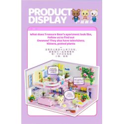 ZHEGAO 613012 non  CĂN HỘ BẢO HÙNG HUAHUA bộ đồ chơi xếp lắp ráp ghép mô hình BABY BEAR APARTMENT 1110 khối