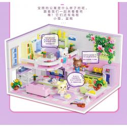 ZHEGAO 613012 non  CĂN HỘ BẢO HÙNG HUAHUA bộ đồ chơi xếp lắp ráp ghép mô hình BABY BEAR APARTMENT 1110 khối